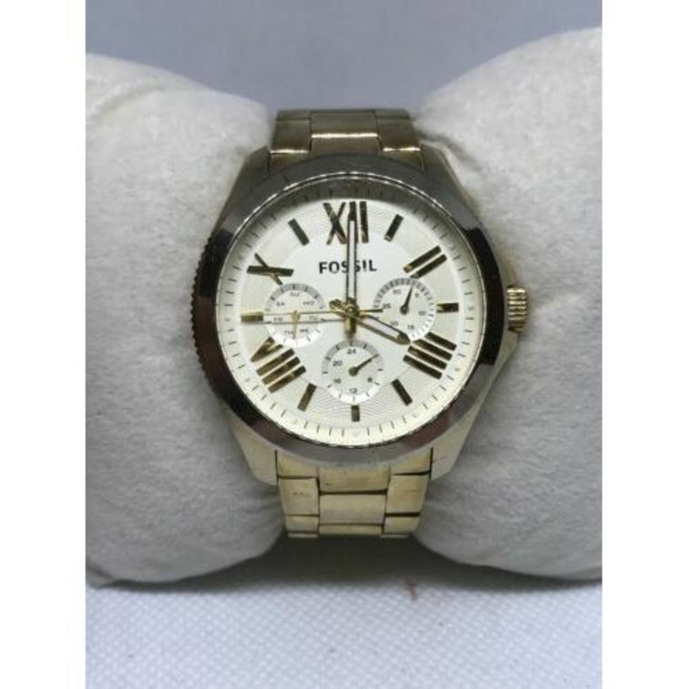 Fossil AM4510 Cecile Women's Stainless Steel Analog Gold Dial Quartz Watch Ff102